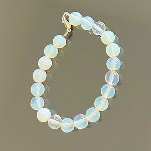 OPALITE Bead Bracelet 7” Glass Beads 8mm